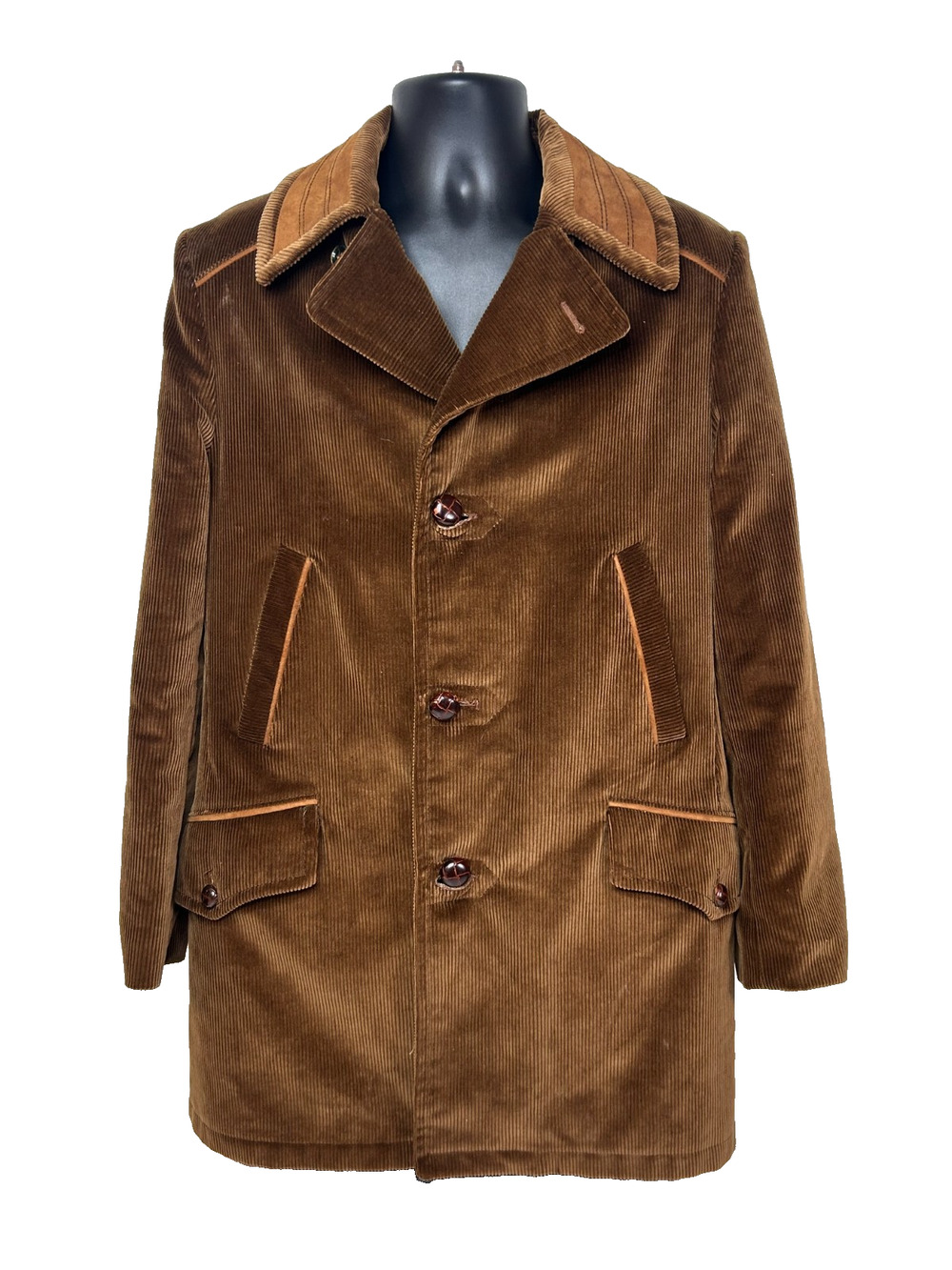 Vintage Corduroy Coat Sears The Country Coat Wool-Lined Jacket Mens 38 Regular